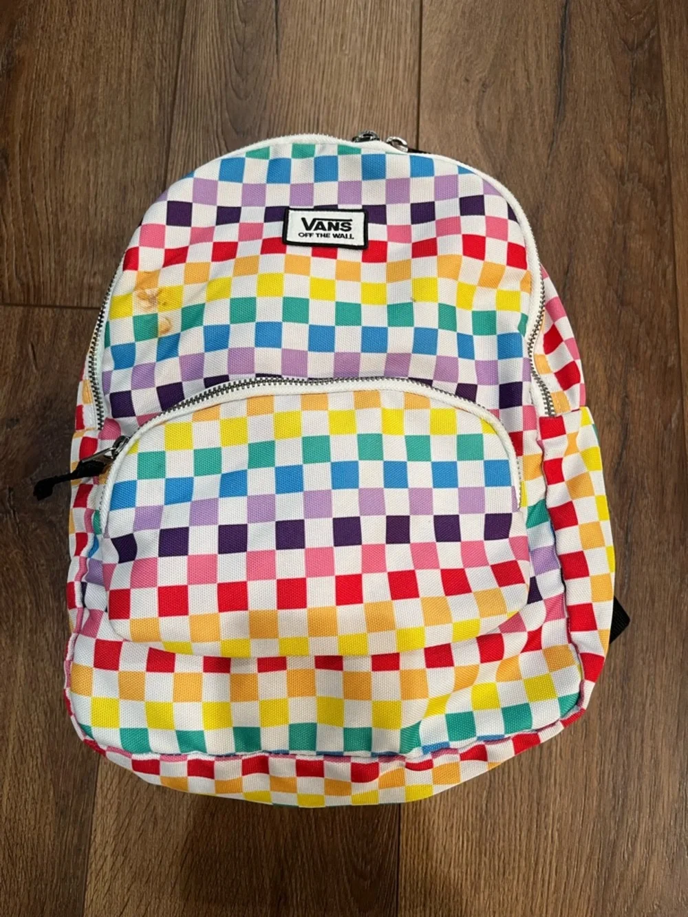 VANS‎ OFF The WALL Womens Mini Backpack Rainbow Multicolor Checkered Canvas